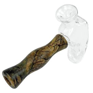 smoke shop bong silicone glass pipe New hammer shape small pipe Small portable pipe smoking set wholesale