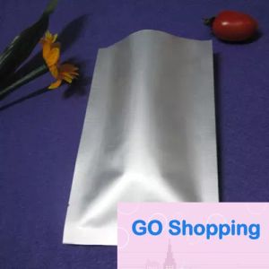 All-match 5 * 7cm Foglio di alluminio argento puro Open Top Mylar Pack Bag 200Pcs / Lot Heat Seal Vacuum Pane Biscuit Custodia a prova di umidità