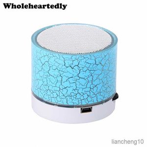 Przenośne głośniki Bluetooth Mini Wireless Crack Karta LED subwoofer USB Bluetooth głośniki stereo audio odtwarzacz muzyki R230801