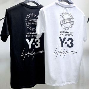 T-shirt da uomo Youth Y3 22SS Summer Fashion Casual Girocollo Stampa di lettere di fascia alta e T-shirt a maniche corte larghe da donna