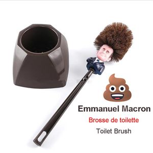 Emmanuel Macron WC Toilette France President Cleaning Brush Toalettborste gör toaletten bra igen Cleanser Brosse de Toilette 2242J