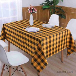 Tavolo tessuto semplice tovaglia impermeabile quadrata cucina per casa decorazioni da tavolo accessori rettangolari decorazioni per matrimoni r230819