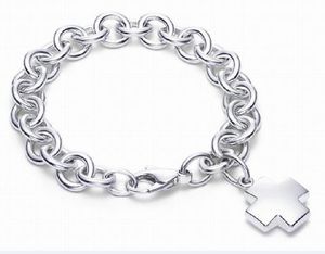 Realfine888 3a TF Kalp Bilezikler Zinciri Gümüş İkonik Lüks Tasarımcı Mücevherleri Kutu TF20 1-20