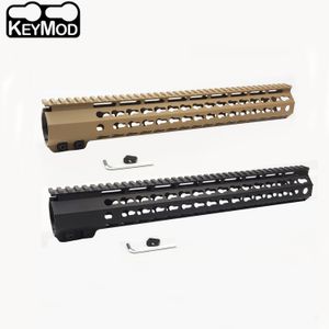 15 inch High profile Handguard for AR10(.308) Clamp mount type Keymod slot CNC charmfering design FHH308K-15B/T