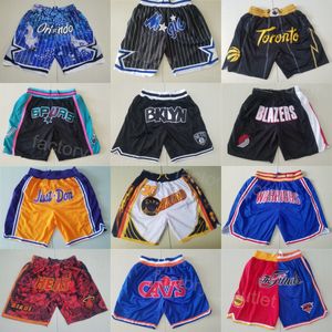 Just Don Basketball Ed Team Pocket Zipper Justdon Shorts Drawstring Sweatpants Wear Hippop Short Pants Malcolm Brogdon Kawhi Leonard Josh Giddey