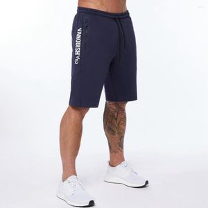 Shorts Masculino Masculino de Algodão Skinny Esportivo Running Navy Streetwear Calça de Treino Musculação Calça Curta Fitness Corredor Academia Esporte