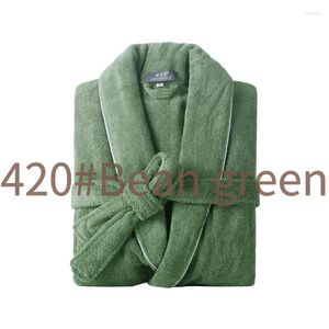 Men's Sleepwear Winter Men Luxury Long Towel Fleece Bathrobe Hooded Warm Flannel Bath Robe Cozy Robes Night Women Dressing Gown