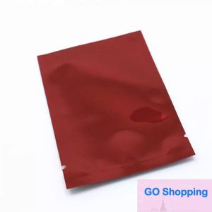 Simple Red Open Top Aluminum Foil Vacuum Food Storage Packing Bags For Nuts Snack Tea Packing Heat Seal Mylar Pouches Bag