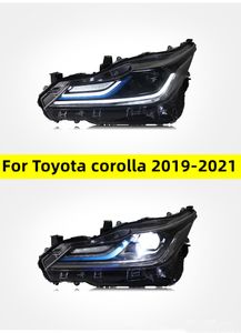 トヨタカローラのカーヘッドライトLEDライト20 19-20 21シグナルライトアップグレードDRLデイタイムヘッドライトアセンブリ