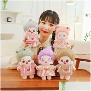 Plush Dolls 20cm Girl دور Doll Doll Asse Super Cute Costume Toy Toy Wholesale Drop Droper Toys Toys Toys Animals DHQ8D