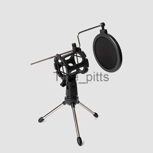 MP3/4 Docks Cradles Microphone Stand Adjustable Desktop Tripod for Computer Video Recording with Mic Windscreen Filter Cover x0731 x0721