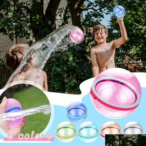 Decompression Toy 1 Pcs Water Bomb Reusable Splash Play Equipment Soft Rubber Balloons Outdoor Pool Beach Party Favors Fight Games T Dhfyk