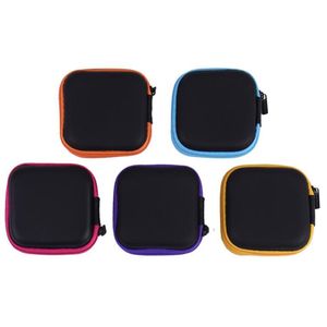 Mini Zipper Hard Headphone Case PU Leather Earphone Storage Bag Protective USB Cable Organizer Portable Earbuds Pouch box155r