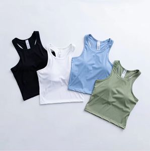 LU- EBB yoga Same style yoga top with chest pad vest short breathable and quick drying exercise fitness