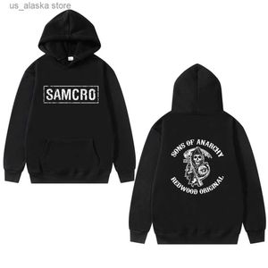 Men's Hoodies Sweatshirts Sons of Anarchy SAMCRO Double Sided Print Streetwear Men Womnen Harajuku Brand Design Hoodie Mens Oversized Sweatshirt T230803