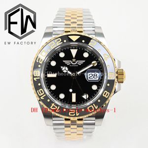 Мужские часы EW EWF Maker 40 мм GMT II 126713 Часы Бэтмена Керамический светящийся юбилейный браслет CAL.3285 3285 Механизм Автоматические мужские наручные часы Мощность 70 часов 904L