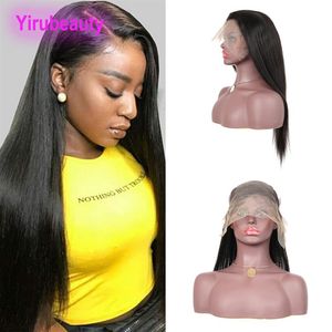Cabelo virgem brasileiro 13X6 Lace Front Wigs Liso 100% cabelo humano 13 por 6 Lace Frontal Wigs Natural Color Yirubeauty262z