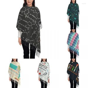 Scarves Customized Print Science Chemistry Pattern Scarf Women Men Winter Fall Warm Lab Tech Shawls Wraps