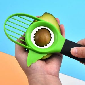 3 i 1 avokado skivare verktygsskärare plast shea corer separator peeler frukt splitter multifunktionella verktyg kök prylar acces