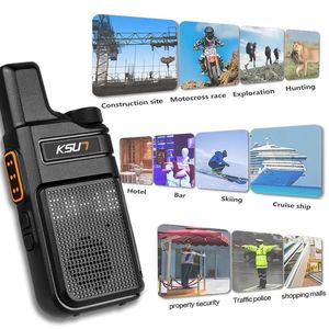 Walkie Talkie PMR 4ポータブルミニコミュニケーションラジオプロフェッションウォーキー双方向トランシーバーKSUT M6品質230731