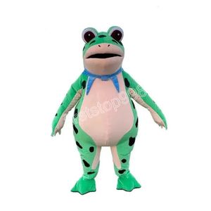 Cute Frog Mascot Costume Performance simulation Cartoon Anime theme character Adults Size Christmas Outdoor Advertising Outfit Suit