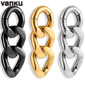 Göbek çan düğmesi halkaları vanku 2pcs basit zincir kulak askı ağırlıkları kulak tıkaçları gövde takılar piercing sarkık ölçerler tunnles küpeler moda mücevher hediyesi 230731