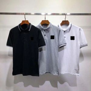 T-shirts masculinas POLO de grife, moda casual, algodão puro, bordado, preto e branco, azul, multicolorida, masculina e feminina.