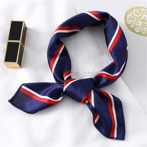 Schals 2022 Design Seide Quadrat Schal für Frauen Kleine Hals Schals Mode Druck Foulard Haarband Satin Kopftuch Mode Y23