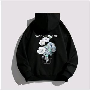 Moletons Masculinos Moletons Korea Studio WOOYOUNGMI Designer Moda Marca Estampada Moletom Com Capuz Oversized Manga Comprida A Jaqueta Masculina Feminina Roupas Top 230731