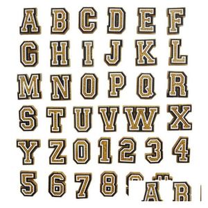 Schuhteile Zubehör Gold Buchstabe Numbler Clog Charms PVC Weichgummi Shoecharms Schnalle Diy Charm Armband Armband Geschenk D-Serie Zufällig