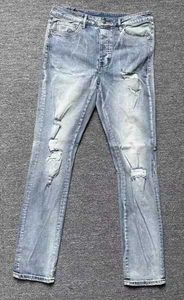 2023 Kusbi Jeans Designers Pants Pants KSB Men's Spring/Summer Zużyte z nurkowymi otworami