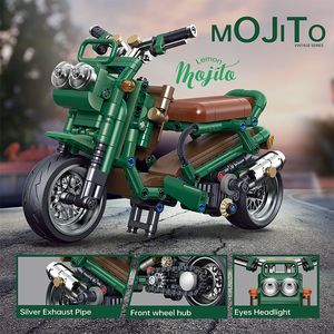 Diecast Model 450pcs Decool High Tech Motocykl Zoomer Building Bloks City Vintage Scooter Bricks Toys For Boys Prezenty świąteczne 230731