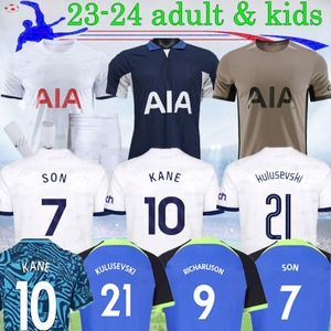 2023 Son Kane Soccer Jerseys Kulusevski Dele Ndombele Hojbjerg Bergwijn Lo Celso 23 24 Tottenham Lucas Player Fans Football Shirts Kids