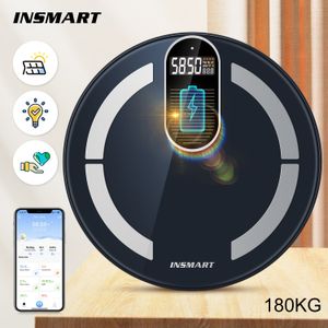 Other Health Beauty Items INSMART Body Digital Weight Scale Solar Light Energy Charging Smart Balance Bioimpedance Fat Bathroom Scales BMI 230801