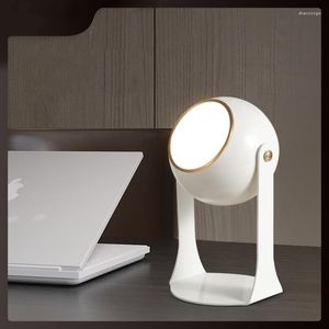 Candeeiros de mesa Candeeiros de mesa criativos Candeeiro sem fios Atmosfera Carregamento Portátil Quarto de cabeceira Luz de presença Luz de leitura 360° Rotativo