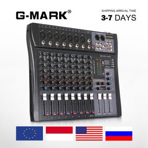 Outros eletrônicos Bluetooth Mixer GMARK MR80S USB Mixing Console 8 canais 48V Phantom Power Sound Board para PC Stage Studio DJ Controller 230801