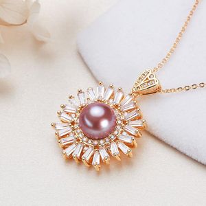 Pendant Necklaces Edison Pearl Necklace Ornament Wholesale Copper-Plated Gold O Word Extension Chain Freshwater Jewelry For Woman