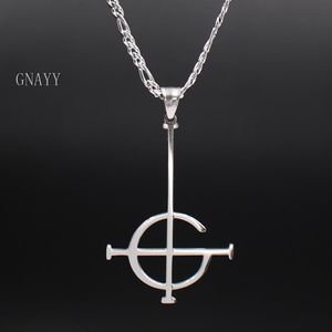 mens jewelry Punk Roker Ghost B C Nameless Ghoul Necklace Stainless Steel Men 35 50mm Pendant merch logo symbol jewelry278Z