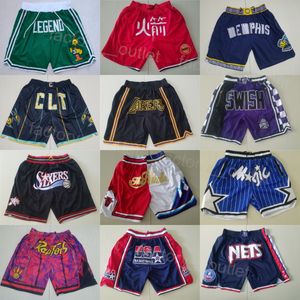 Just Don Basketball Sport Short Team Ed Shorts Pocket Zipper Sweatpants Wear Drawstring Hippop Justdon Pants Cade Cunningham Michael Porter Jr Jerami Grant