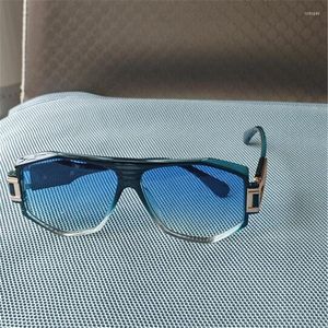 Sunglasses Women's Fashion Big Face Ocean Sheet Light Blue Glasses Unisex Sunshade Mirror