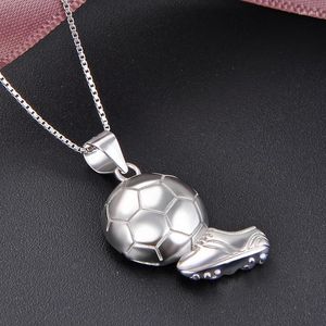 Chains Lefei Jewelry 925 Silver Fashion Trendy Luxury Creative Football Shoes Pendant Necklace For Women Girl Party Wedding Charms Gift