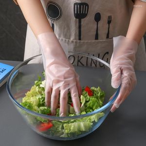 Tek kullanımlık eldivenler kalınlaşmış ve dayanıklı gıda sınıfı lateks kauçuk ev yemek mutfak pişirme