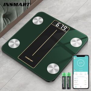 Andra hälsoskönhetsartiklar Insmart Smart Body Weight Scale Digital badrumssammansättning Balans Bioimpedance BMI Golvskalor 230801