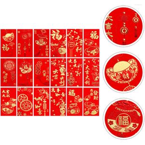 Present Wrap 36 PCS China Chinese Year Kuvert Red Money Fick Purses Thousand Yuan 2023 Paper Packets