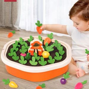 Elektronische Plüschtiere Baby Montessori für Kleinkind pädagogische bunte Form Spielzeug ziehen Karotte Set zählen Entdeckung Kinder lernen 230731