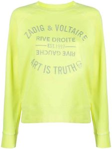 23 PRE French Zodiac Zadig Voltaire sweatshirt Classic Letter Embroidery Raglan Sleeve Silver Gloss Round Neck Sweater Women