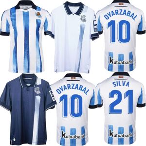 Camisa de futebol Real Sociedad 2023 2024 OYARZABAL X PRIETO PORTU DAVID SILVA JUANMI Carlos Fernandez camiseta de futbol Camisa de futebol