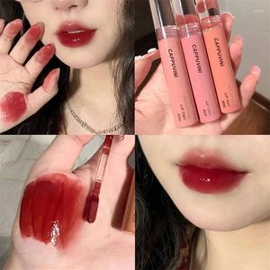 Lip Gloss Long Lasting Cherry Pink Mirror Water Dying Lipgloss Glaze Batom Líquido Hidratante à Prova D' Água Maquilhagem Sexy Red Tint