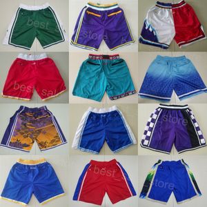 Drużyna Basket Butt Dripstring Hippop Sport Sportpants Pocket Pocket Shorts Bieganie Elastyczne talia Szybki suchy solidny zamek błyskawiczny Juancho Hernangomez Isaiah Roby