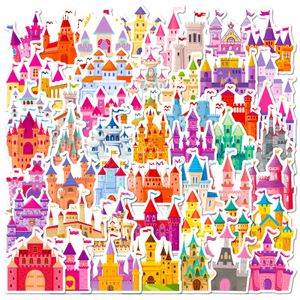 50 Stück rosa Schloss-Aufkleber, wasserfest, Vinyl-Aufkleber, nicht zufällig, für Auto, Fahrrad, Gepäck, Laptop, Skateboard, Sammelalbum, Wasserflaschen-Aufkleber